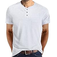 Men's Basic Henley Polo Shirts Quick Dry Stretch Button Up Short Sleeve Golf Shirts Classic Loose Fit Sports Tops Plus Size