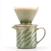 Coffee Pots Coffee Dripper Heat Resistant Coffee Pot Funnel Filter Coffee Pot Coffee Pot Coffee Set (Color : Green)