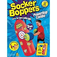 Socker Bopper 36'' Bop Bag with 2 Socker Boppers! Combo!, More Fun Than a Pillow Fight, Heavy Duty Vinyl, Spring Back Action