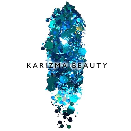 KARIZMA Mermaid Dreams Glitter. 10g Chunky Face Glitter, Hair Glitter, Eye Glitter, Body Glitter for Women. Rave Glitter, Festival Accessories, Cosmetic Glitter Makeup. Loose Glitter Set