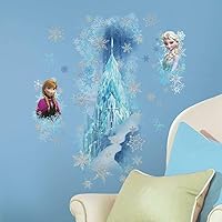 RoomMates RMK2739GM Ice Palace with Else and Anna Peel and Stick Giant Wall Decals, Frozen Spring