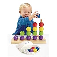 Excellerations Giant Toddler Stack and Count Bead Puzzle, 26 Pieces, Kids Educational Toy, Supports Early STEM, Ages 12 Months and Up (Item # TODSTACK)