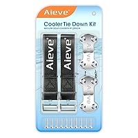 Aieve Cooler Tie Down Straps Kit - Ice Chest Lock Bracket - Cooler Accessories Secure for YETI Cooler RTIC Coolers