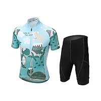 Kids Cycling Jersey Set (Short Sleeve Jersey + Padded Shorts)