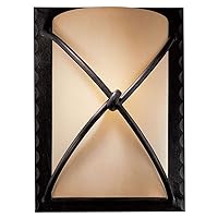 Minka Lavery 1972-138 1 Light Wall Sconce with Rustic Scavo Shade from The Aspen