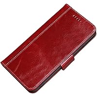 Magnetic Attraction Leather Wallet Phone Case, Flip Cover for Apple iPhone 11 Pro Max (2019) 6.5 Inch, with 3 Card Slots/Stand Function (Color : Red)