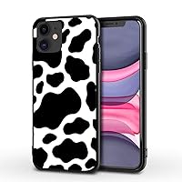 SUBESKING Cow Print iPhone 11 Pro Max Case Cute Pattern,Silicone Shell Soft TPU Design Fashion Cool Luxury Slim Fit Shockproof Protective Phone Cases for Women Girls 6.1 inch Retro Spots(Black White)
