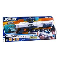 X-Shot Excel Hawk Eye Foam Dart Blaster (16 Darts) by ZURU - Blue