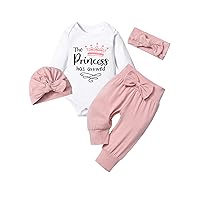 Baby Girl Clothes Infant Newborn Baby Clothes for Girls Long Sleeve Romper Pant Sets Letter Prints Baby Girl Outfits