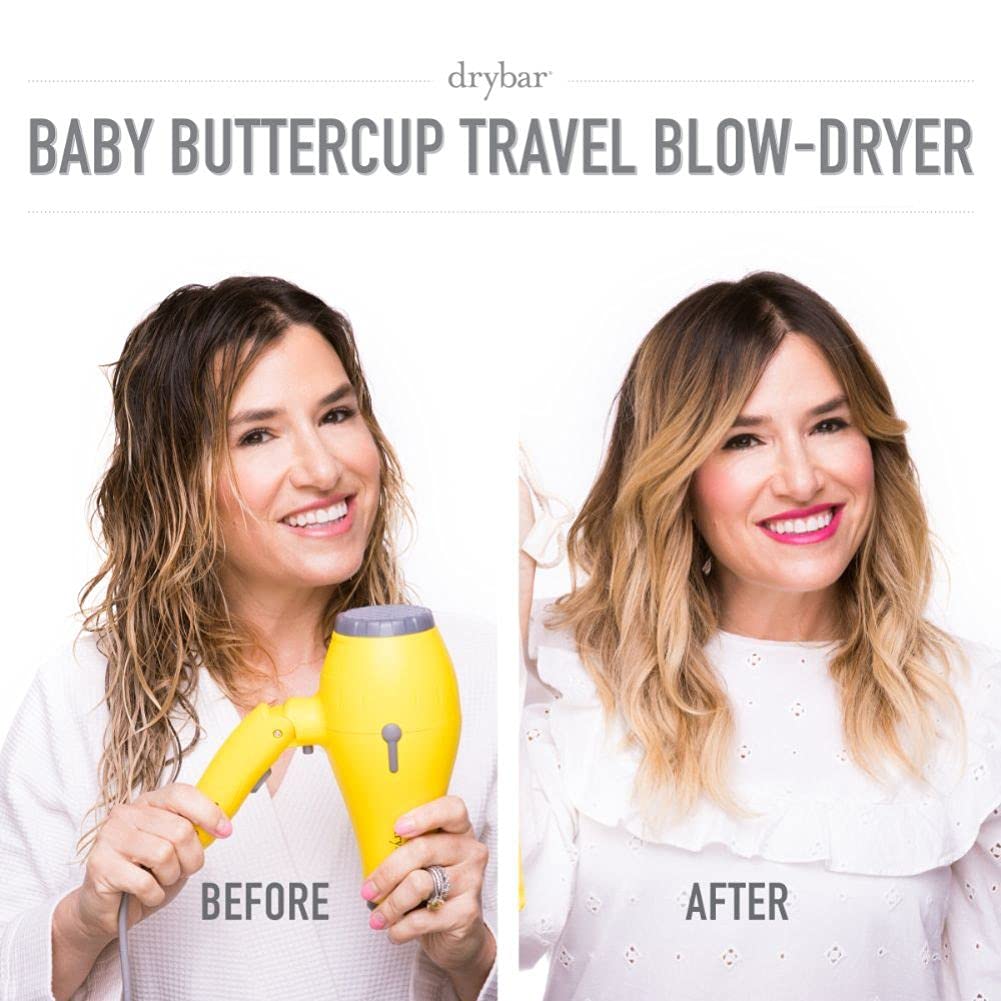 Drybar Baby Buttercup Travel Blow Dryer | Lightweight Design, Great for Travel