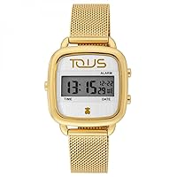 TOUS Digital D-Logo Watch (Pink/Silver/Gold)