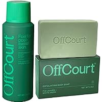 OffCourt - Fig Leaves + White Musk Performance Body Spray and Exfoliating Body Soap Bundle