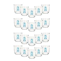 Jinro Soju Cup Shot Glass Set of 20 Korean Soju Cup 20 PCS in a Box Classic Korean Soju Cup Set Dishwasher Safe Clarity Glassware 1.7oz/20g For Parties Gatherings and Home Bar
