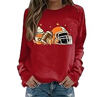 Halloween Sweatshirts Women'S Casual Round Neck Sweatshirt Loose Soft Christmas Print Long Sleeve Pullover Top Fall