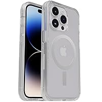 OtterBox iPhone 14 Pro Max (Only) Symmetry Clear Series+ Case - Clear - Ultra-Sleek - Snaps to MagSafe - Raised Edges Protect Camera & Screen - Non-Retail Packaging