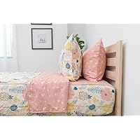 Beddy's Nod & Winks Twin Kids Bedding Set - Blossoms Theme, Pink 3-Piece Set with Zipper Mattress Cover, Sheets, and Comforter