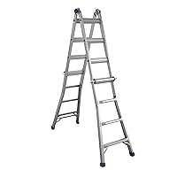 COSCO 18 ft Reach Height Aluminum Multi-Position Ladder, 300 lb. Load Capacity Type IA Duty Rating