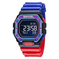 Men's Classic Sport Watch Square Digital Stopwatch Military Watches Waterproof LED Screen Electronic Wrist Watch