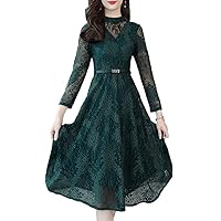Womens Floral Lace Dress for Party and Wedding Cocktail Business Dress