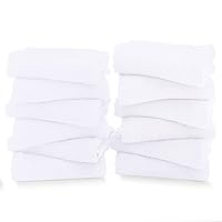 12 Pack Premium Washcloths Set - Quick Drying- Soft Microfiber Coral Velvet Highly Absorbent Wash Clothes - Multipurpose Use as Bath, Spa, Facial, Fingertip Towel (White)