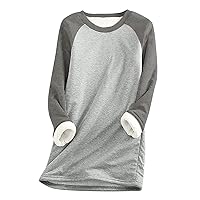 Womens Oversized Sweaters Cotton-Blend Fleece Crewneck Long Sleeve Hoodie Basic Running Sweatshirts for Womens