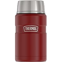 THERMOS Stainless King Vacuum-Insulated Food Jar, 24 Ounce, Rustic Red