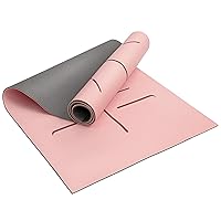 Thick Yoga Mat - Non Slip Yoga Mat with Alignment Mark, Anti-Tear Exercise & Fitness Mat for Yoga, Pilates & Floor Workouts, Carry Strap Included