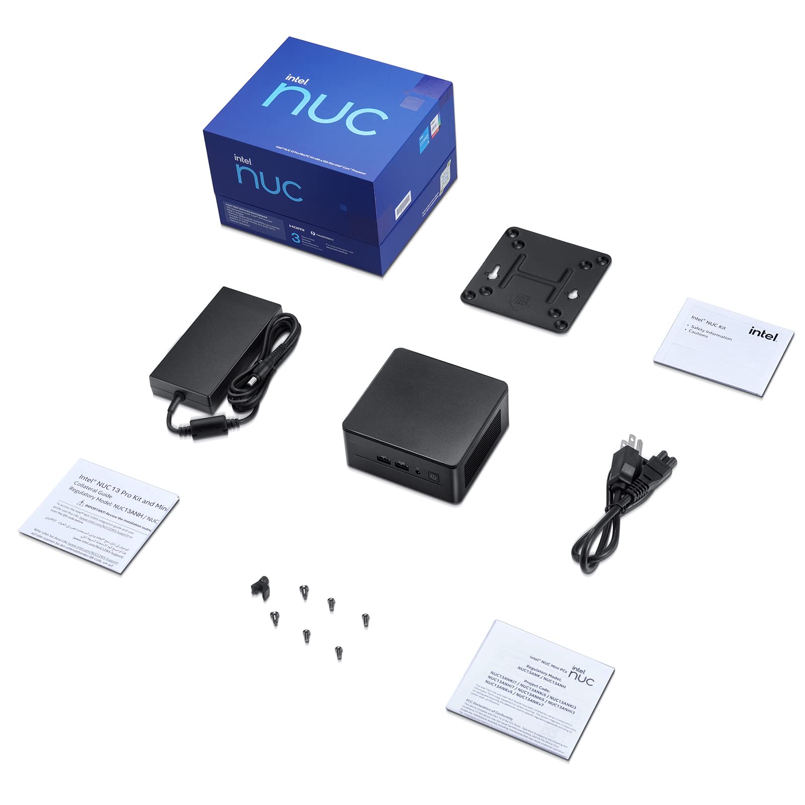 Intel NUC 13 Pro,13th Gen Arena Canyon NUC13ANHi7 Mini PC with Core i7-1360P,Intel Iris Xe Graphics,32GB RAM&1TB NVMe SSD (12C/16T/18M Cache,Up to 5.0GHz Turbo) Support 8K/WiFi6E/BT5.3-Win11 Pro