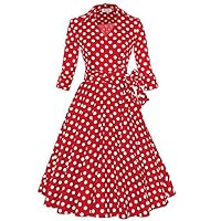 Vintage Retro 50s cocktail dress (large, red with polka dot)