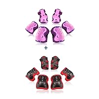 BOSONER Kids/Youth Knee Pad Elbow Pads Guards Protective Gear Set for Roller Skates Cycling BMX Bike Skateboard Inline Skatings Scooter Riding Sports