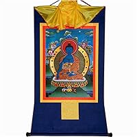 Gandhanra Akshobhya(A Healing Buddha Before Medicine Buddha), Tibetan Thangka Painting Art,Buddhist Thangka Brocade,Buddha Tapestry with Scroll