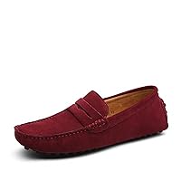 Men's Driving Penny Loafers Suede Moccasin Slip-On Casual Dress Boat Shoes
