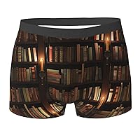 Book Room Library Print Stylish Men'S Boxer Briefs Trunks For Comfortable Wear Mens Boxer Briefs Sport