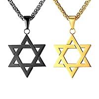 U7 Star of David Pendant Israel Necklaces Set