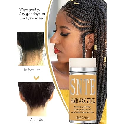Samnyte Hair Wax Stick, Wax Stick for Hair Slick Stick, Hair Wax Stick for Flyaways Hair Gel Stick Non-greasy Styling Cream for Fly Away & Edge Control Frizz Hair 2.7 Oz