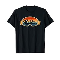 Snowboard Goggles with Mountain Graphic - For Snowboarders T-Shirt