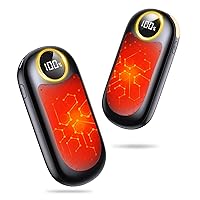 Hand Warmers Rechargeable-14000mAh,2 Pack 2-in1 LED Display Electric Hand Warmer,20Hrs Warmth Up to 131℉, USB-C Battery Heater for Raynauds, Golf, Camping, Hunting, Gifts for Men Women Kids