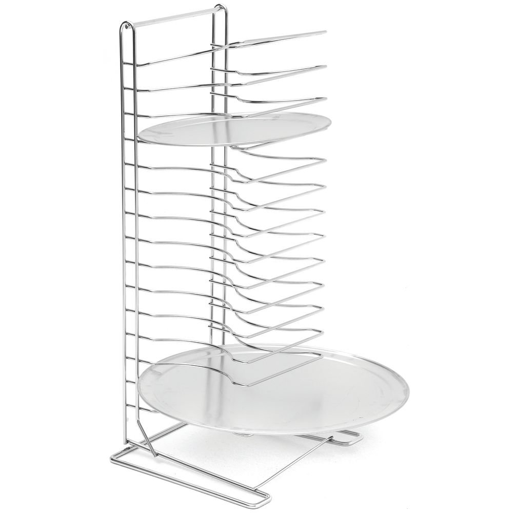 American Metalcraft 19029 Chrome-Plated Steel Standard Pizza Rack, 15 Slots, Silver