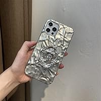 Tin Foil Electroplated Irregular Avatar Holder Case for iPhone 11 12 13 Pro X XR XS Max 7 8 Plus Luxury Sexy Soft Cover,1,for iPhone 11Pro Max