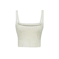Women's Tops Women's Shirts Sexy Tops for Women Women's Solid Cami Knit Top Sleeveless Crop Casual Straps