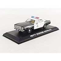 Greenlight 1977 Dodge Monaco Metropolitan Police The Terminator (1984) Movie 1/43 Die-cast Model Car 86534, Black/White