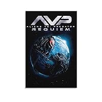 Alien Vs. Predator 2004 Movie Posters (2) Wall Art Paintings Canvas Wall Decor Home Decor Living Room Decor Aesthetic 08x12inch(20x30cm) Unframe-Style