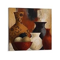 Kitchen Poster Art Pottery Kitchen Dining Room Decorative Wall Art 1 Canvas Art Poster and Wall Art Picture Print Modern Family Bedroom Decor 16x16inch(40x40cm) Frame-Style