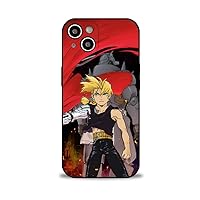 Fullmetal Comics Alchemist 042 Case for iPhone 15 Plus Case,Japanese Manga Print Pattern Phone Cases,Silicone Ultra Slim Shockproof Protective Cover for iPhone 15 Plus Black