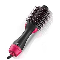 Hair Dryer Brush Blow Dryer Brush in One, 4 in 1 Hair Dryer and Styler Volumizer with Negative Ion Hot Air Brush Hair Straightener Curling Brush Oval Shape