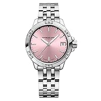 RAYMOND WEIL Tango Classic Women's Watch, Quartz, Pink Dial, Indexes, Stainless Steel Bracelet, 30mm (Model: 5960-ST-80001)