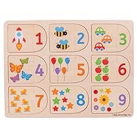Bigjigs Toys Picture and Number Matching Puzzle