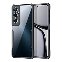Case Compatible with Realme C65 5G, [Droproof] [Sweat-Proof] [Fingerprint-Proof] Shockproof Protective Phone Case for Realme C65 Clear Black