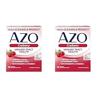 AZO Cranberry Urinary Tract Health Supplement, 1 Serving : 1 Glass of Cranberry Juice, Sugar Free Cranberry Pills, 50 Count (Pack of 2)