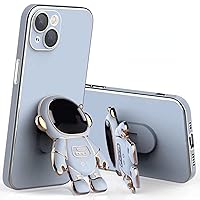 3D Cute Cartoon Astronaut Folding Stand Soft Phone Case for Xiaomi Mi Poco X3 X4 M3 M4 F3 F4 Pro NFC GT C40 4G 5G Back Cover, Creative Shockproof Durable Popular Bumper(Blue,Poco F3)